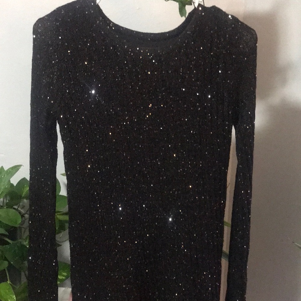 Elegant Black Sequin Dress